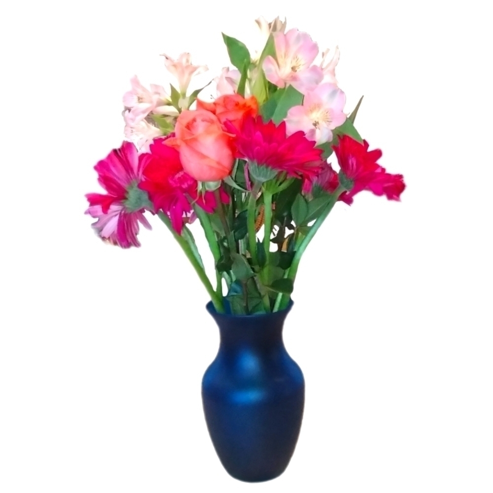 Rare Libbey Satin Cobalt Bouquet Vase